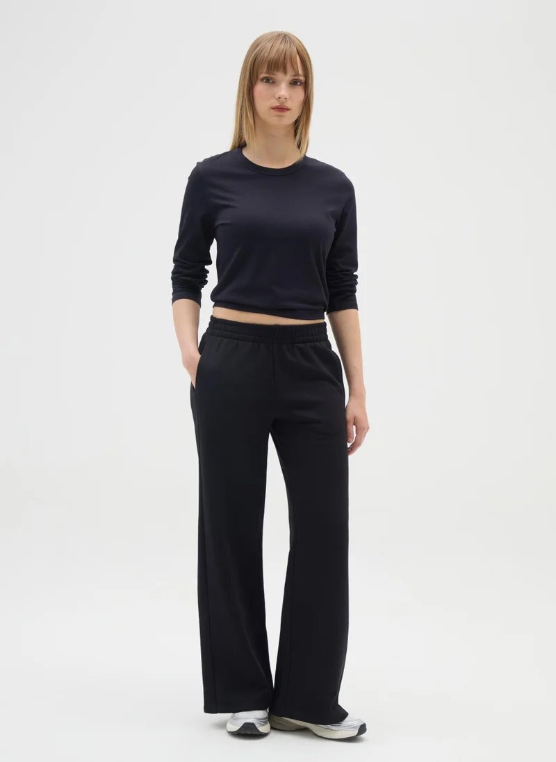 Ovs OVS Black Pure Cotton T-Shirt Regular Fit